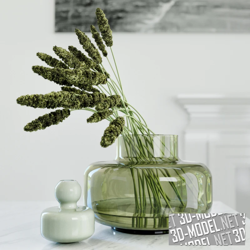 Композиция из травы в вазе Marimekko