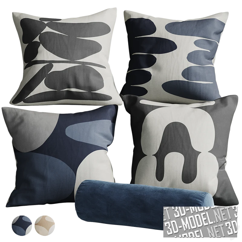 Декоративные подушки (4 принта, 2 цвета)