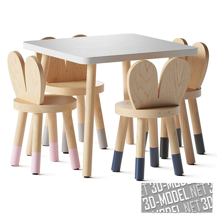 Набор для детский - стол и стулья от Pottery Barn (Nico&Yeye Peewee)