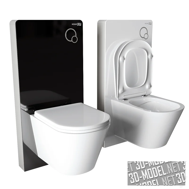 Пристенный модуль инсталляции Naab от Wasserkraft с унитазом ABBER Rechteck AC1200