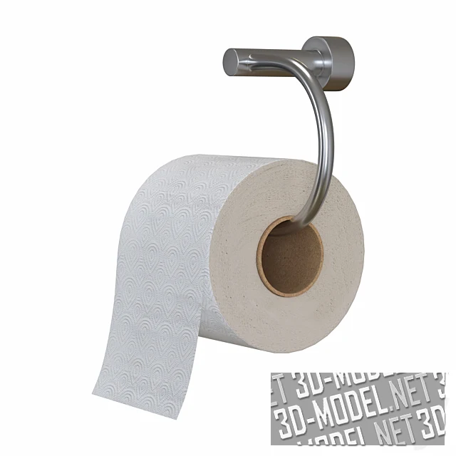 Хромированный держатель с туалетной бумагой