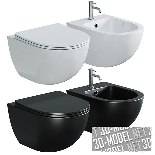 Подвесной унитаз WellWant Aura WWU01122W с сиденьем Microlift и биде