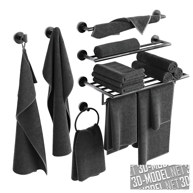 Банные полотенца на вешалках