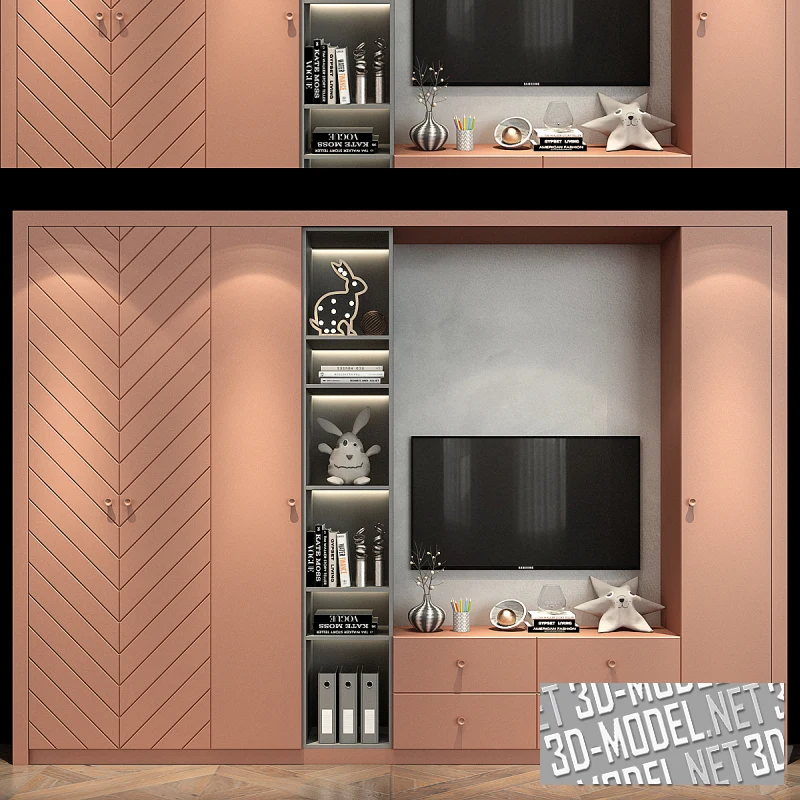 Шкаф для детской с TV–зоной