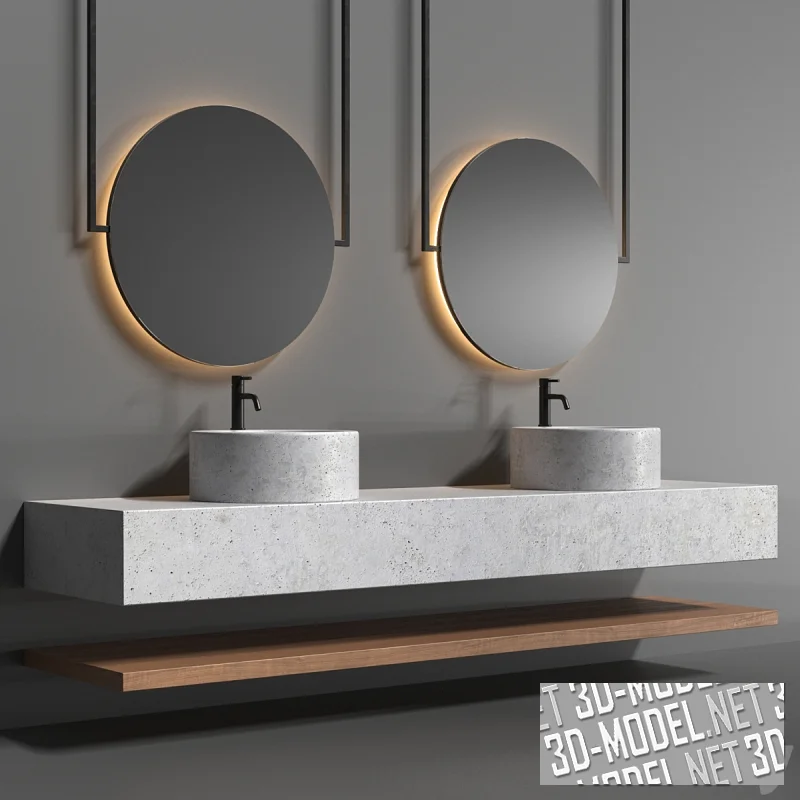 Умывальник с накладной раковиной Tower