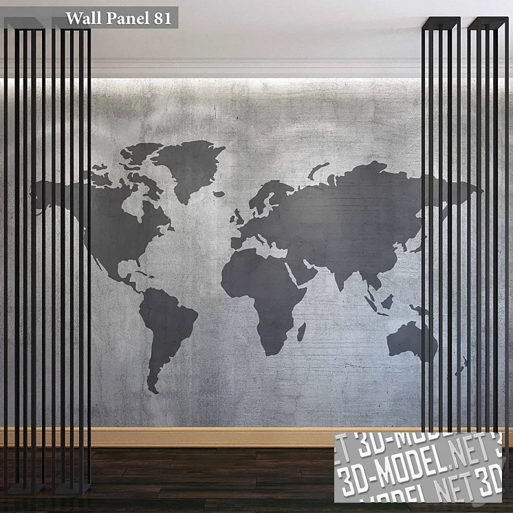 Стеновая панель с изображением карты